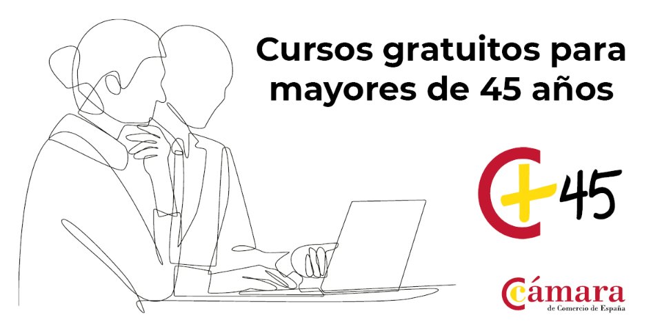 imagen decorativa del Programa 45+ de la Cámara de Comercio de Madrid