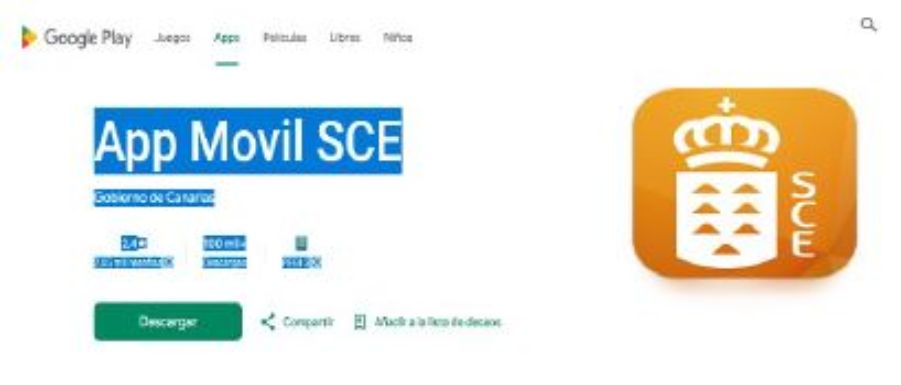 Imagen de la App móvil del Servicio Canario de Empleo