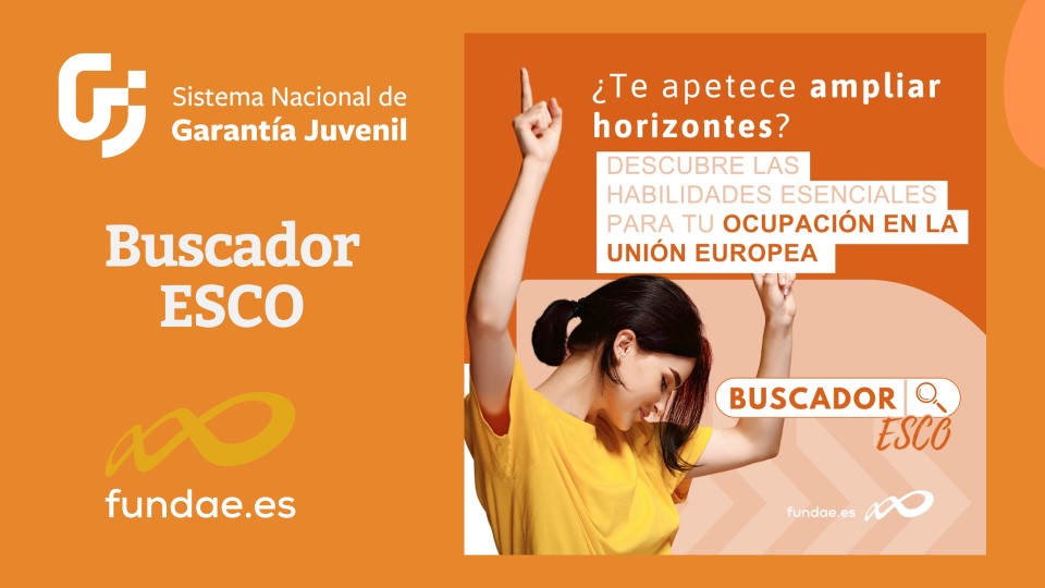 Imagen promocional del buscador de competencias ESCO desarrollado por FUNDAE.