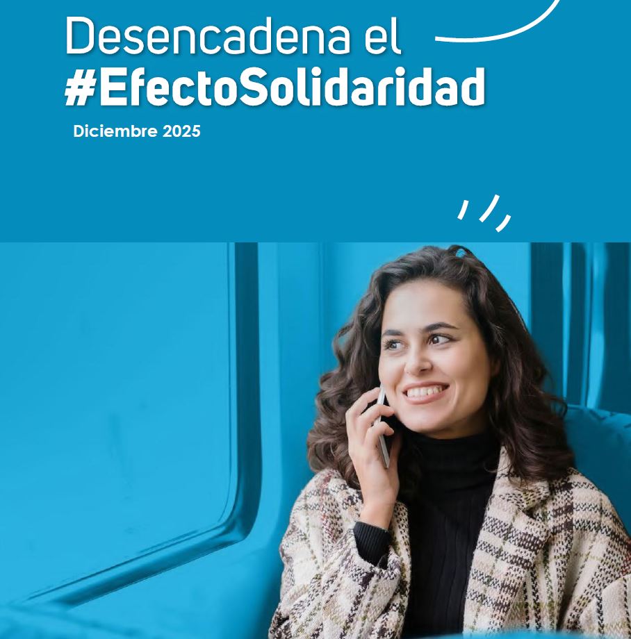 Imagen de una mujer sonriendo que se identifica con el Efecto Solidaridad de Diciembre de 2025 de la Fundación Santa María La Real