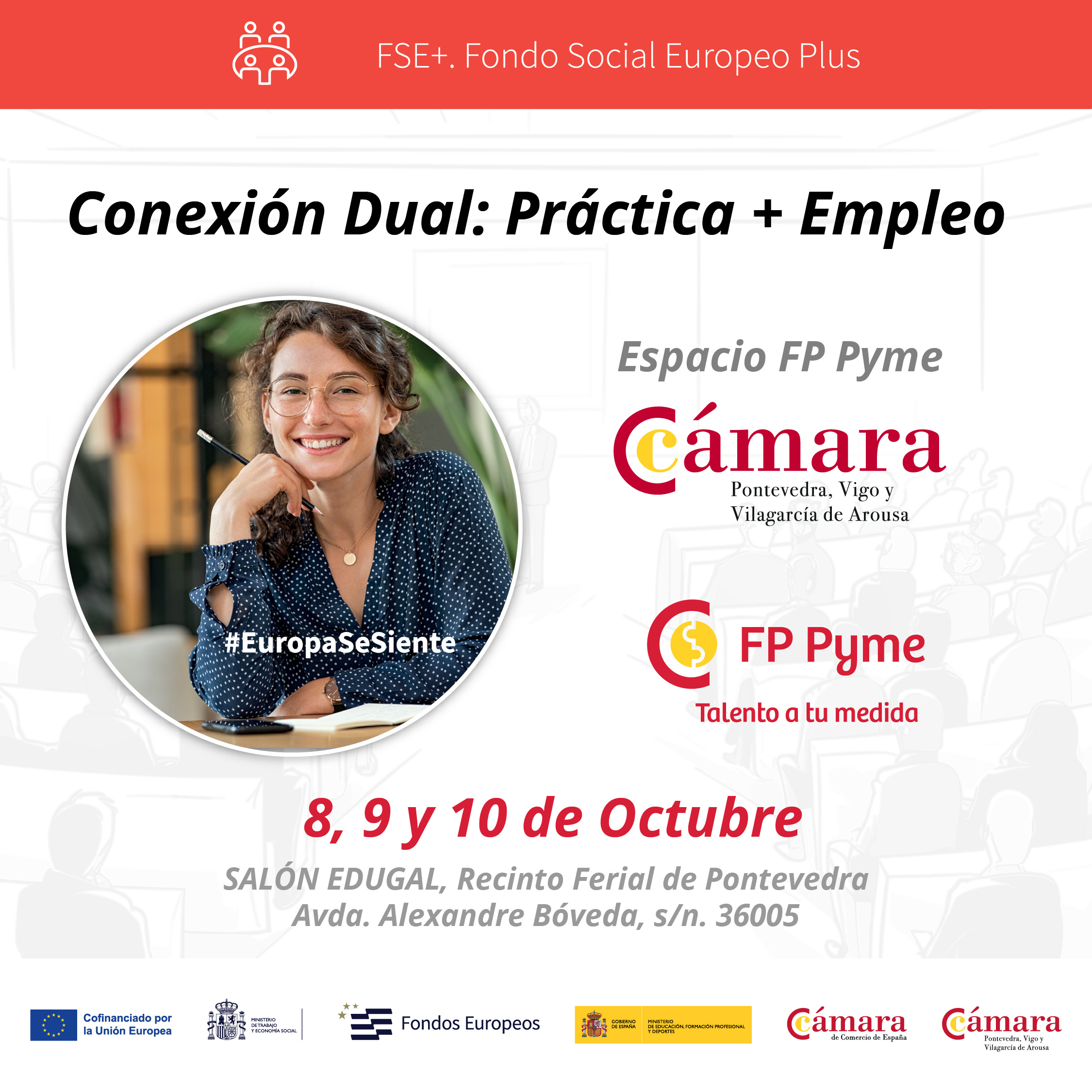 Imagen promocional evento Conexión Dual Práctica + Empleo. 